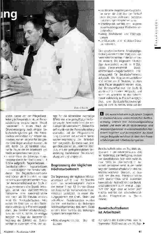 Vorschauseite 2: Arbeitszeitveränderung - wann, warum, wie? Erfahrungsberichte aus dem Krankenhausalltag