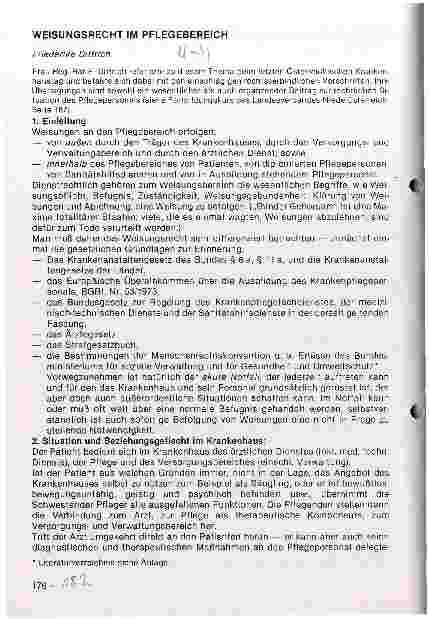 Vorschauseite 1: Weisungsrecht im Pflegebereich