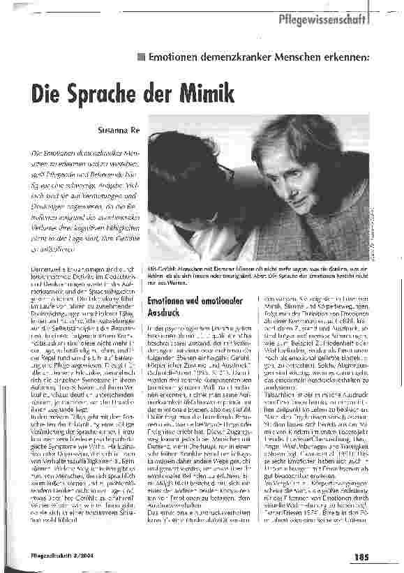 Vorschauseite 1: Die Sprache der Mimik