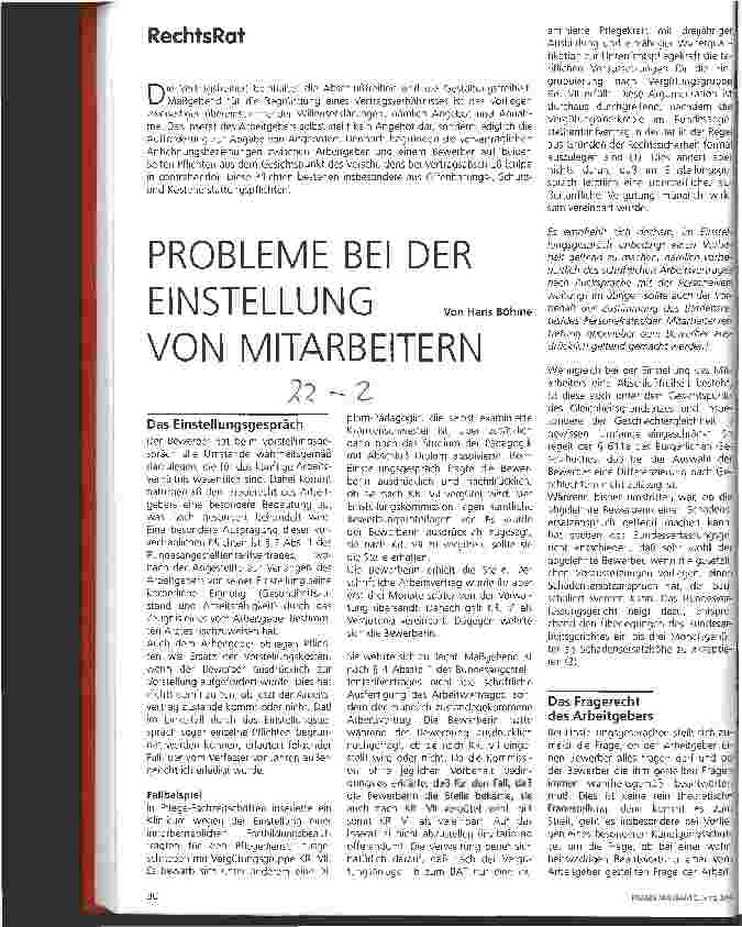 Vorschauseite 1: Probleme bei der Einstellung von Mitarbeitern