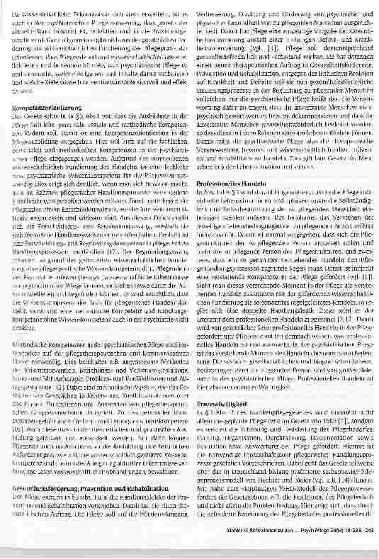 Vorschauseite 2: Reflexionen zu den Anforderungen des neuen deutschen Krankenpflegegesetzes für die psychiatrische PflegeAusgewählte Aspekte zu Inhalten, Strukturen und Verantwortungen