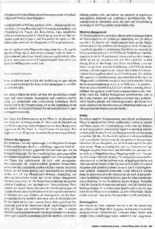 Vorschauseite 4: Reflexionen zu den Anforderungen des neuen deutschen Krankenpflegegesetzes für die psychiatrische PflegeAusgewählte Aspekte zu Inhalten, Strukturen und Verantwortungen