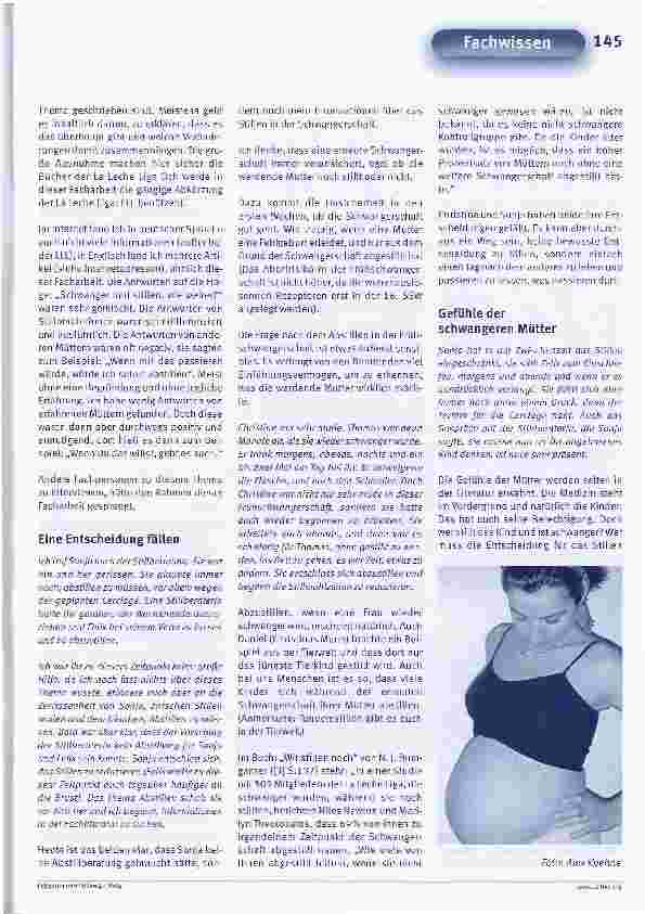 Vorschauseite 2: Stillen in der Schwangerschaft - TandemstillenFacharbeit Im Rahmen des VELB-Ausbildungsprogramms zur Stillund Laktationsberaterin IBCLC 2002/2003