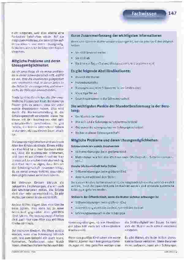Vorschauseite 4: Stillen in der Schwangerschaft - TandemstillenFacharbeit Im Rahmen des VELB-Ausbildungsprogramms zur Stillund Laktationsberaterin IBCLC 2002/2003