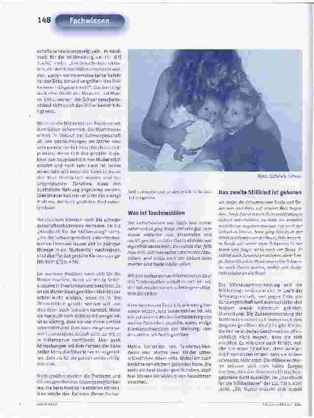 Vorschauseite 5: Stillen in der Schwangerschaft - TandemstillenFacharbeit Im Rahmen des VELB-Ausbildungsprogramms zur Stillund Laktationsberaterin IBCLC 2002/2003