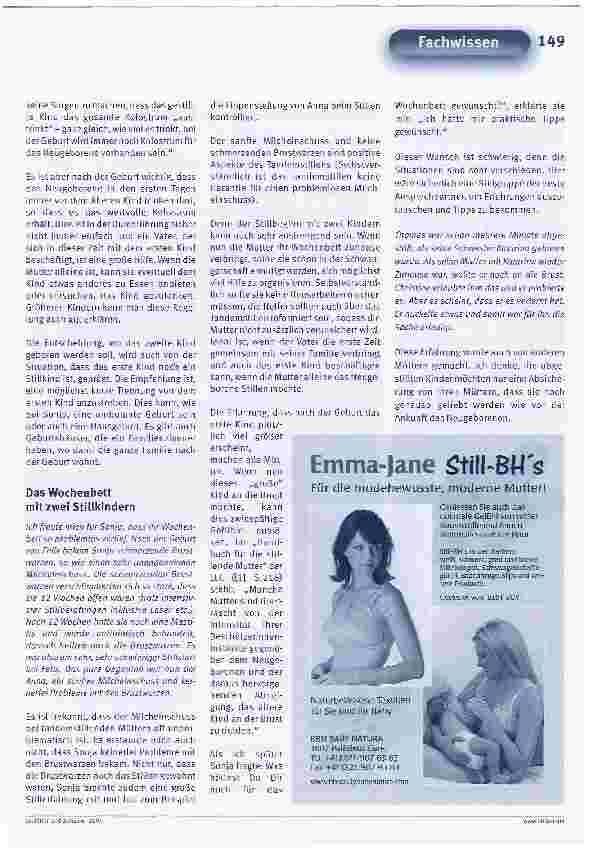 Vorschauseite 6: Stillen in der Schwangerschaft - TandemstillenFacharbeit Im Rahmen des VELB-Ausbildungsprogramms zur Stillund Laktationsberaterin IBCLC 2002/2003