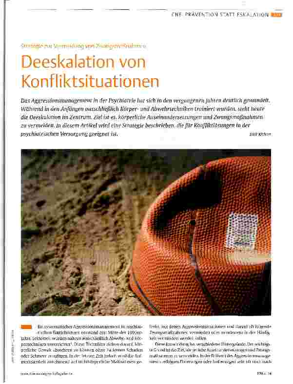 Vorschauseite 1: Deeskalation von Konfliktsituationen