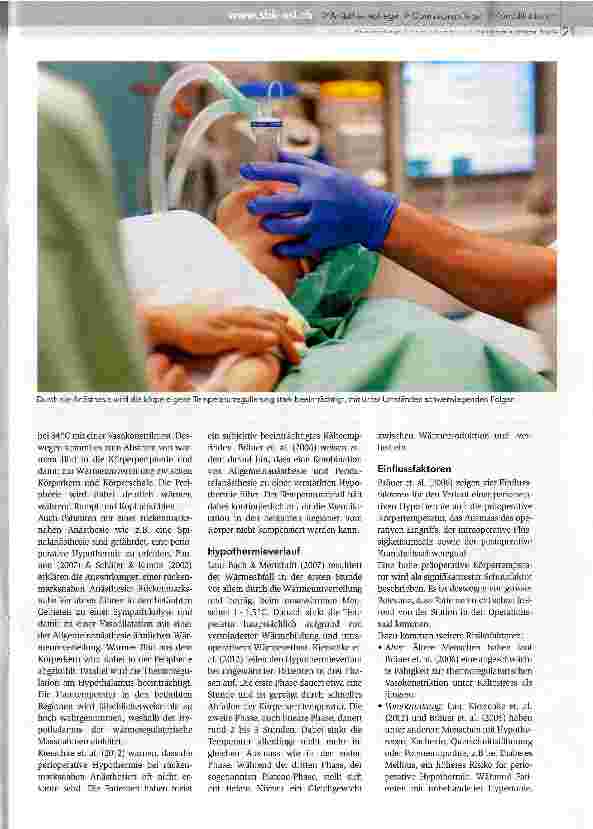 Vorschauseite 2: Hypothermie im perioperativen Setting