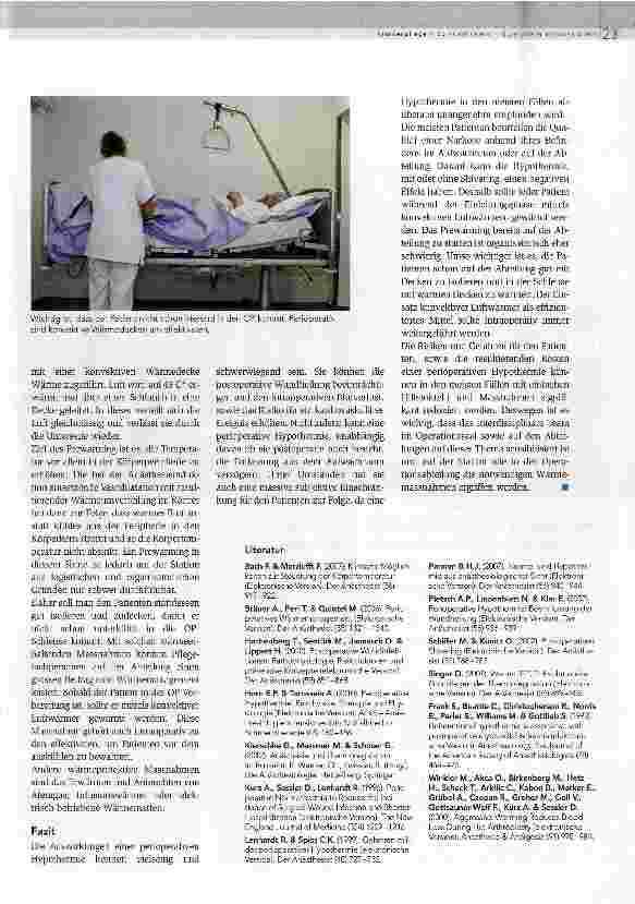 Vorschauseite 4: Hypothermie im perioperativen Setting