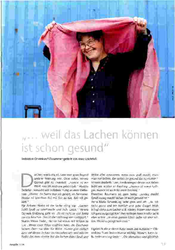 Vorschauseite 1: ...weil das Lachen können ist schon gesund