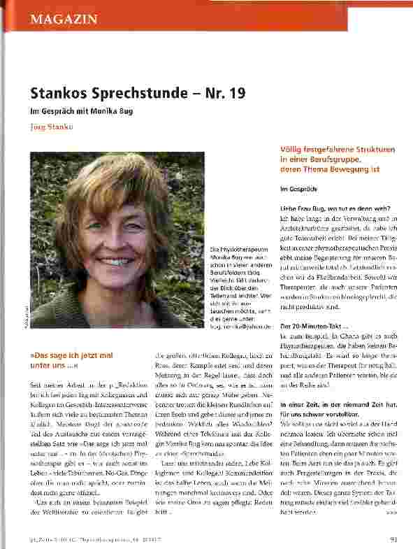 Vorschauseite 1: Stankos Sprechstunde - Nr. 19