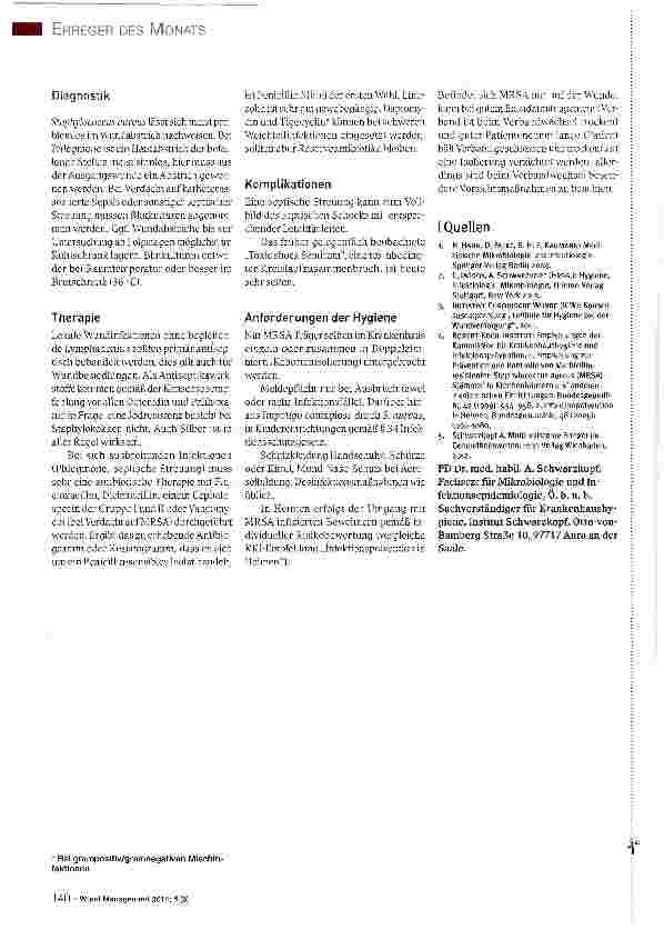 Vorschauseite 3: Erreger des Monats Staphylococcus aureus