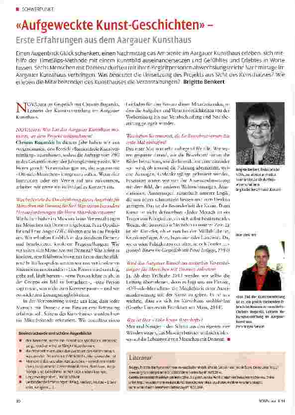 Vorschauseite 1: Aufgeweckte Kunst-Geschichten