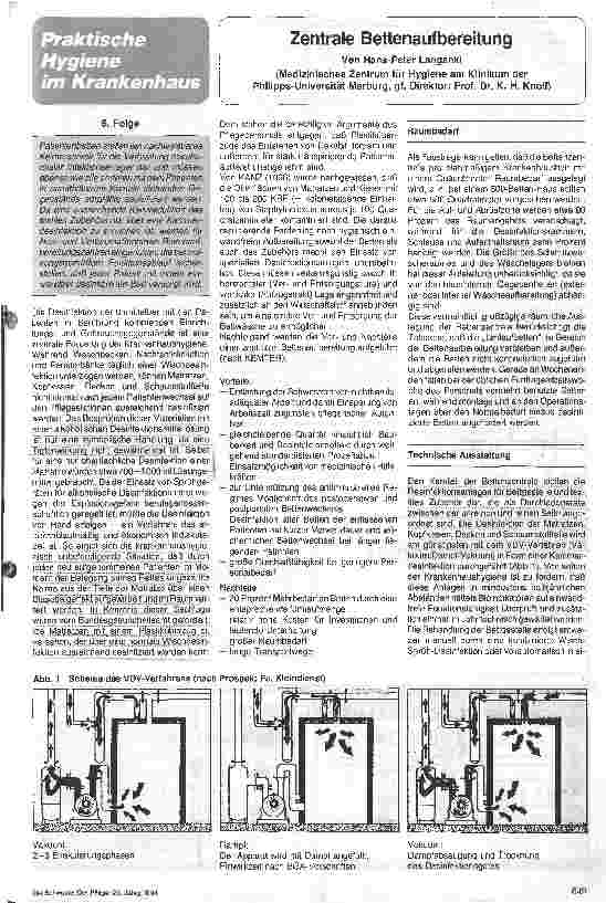 Vorschauseite 1: Zentrale Bettenaufbereitung