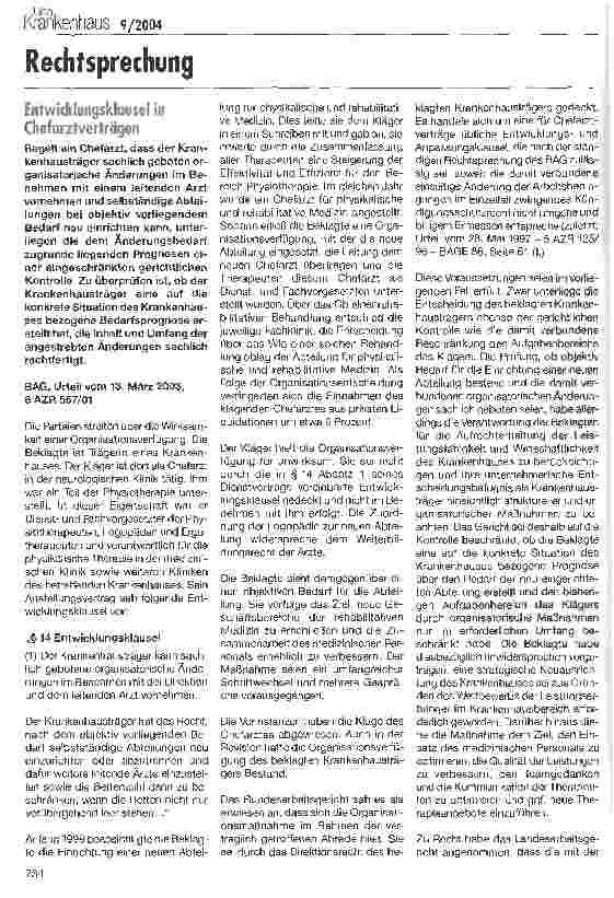 Vorschauseite 1: Rechtsprechung