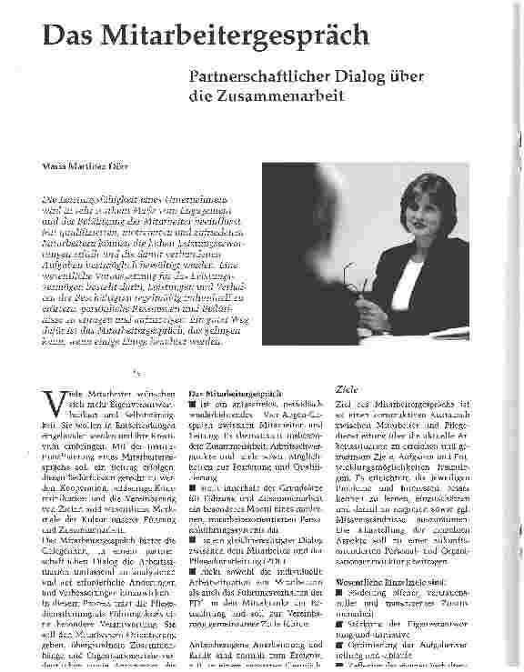 Vorschauseite 1: Das MitarbeitergesprächPartnerschaftlicher Dialog über die Zusammenarbeit
