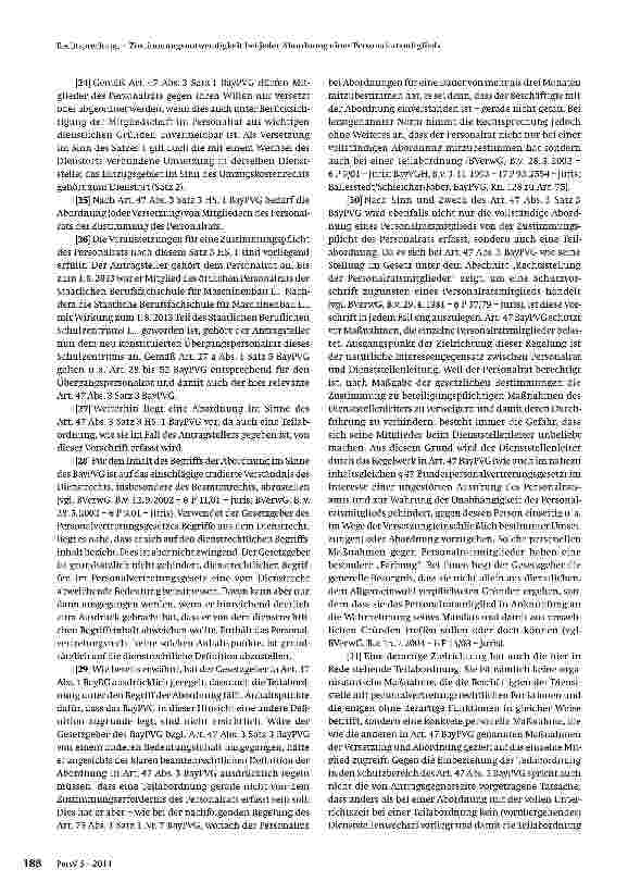 Vorschauseite 3: Zustimmungsnotwendigkeit bei jeder Abordnung eines Personalratsmitglieds
