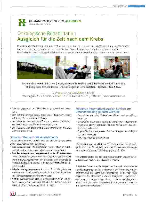 Vorschauseite 2: Das pflegerische Assessment