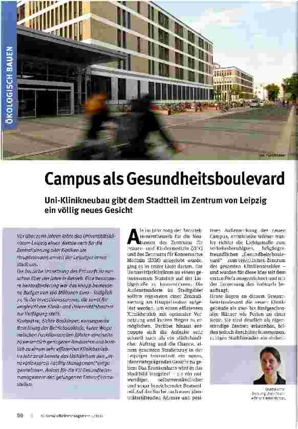 Vorschauseite 1: Campus als Gesundheitsboulevard
