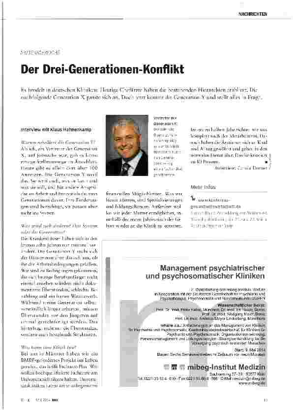 Vorschauseite 1: Der Drei-Generationen-Konflikt