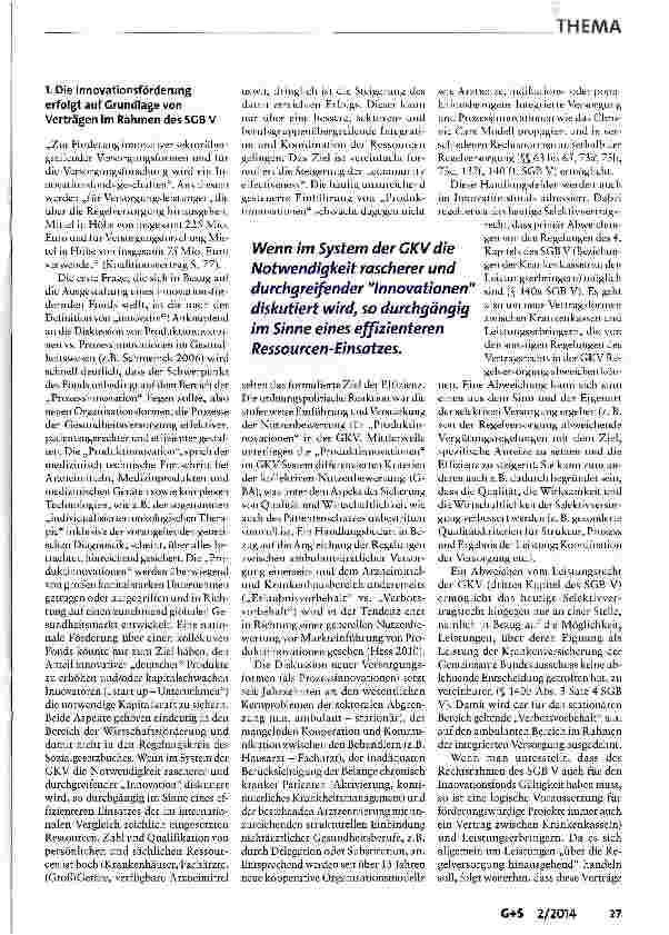 Vorschauseite 2: 8 Thesen zum Innovationsfonds