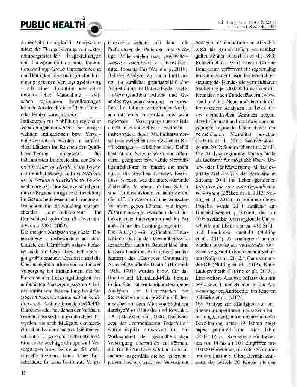 Vorschauseite 2: Regionale Versorgungsunterschiede in Deutschland