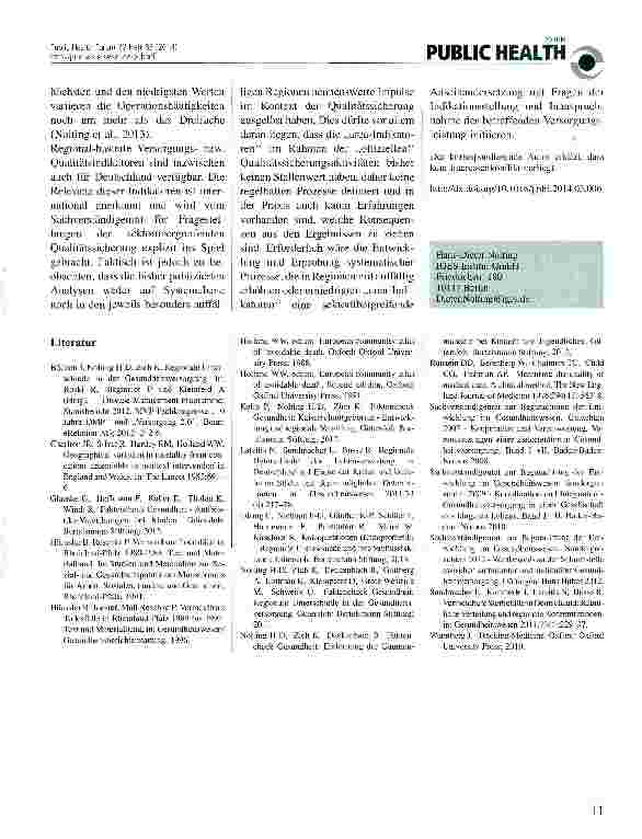 Vorschauseite 3: Regionale Versorgungsunterschiede in Deutschland