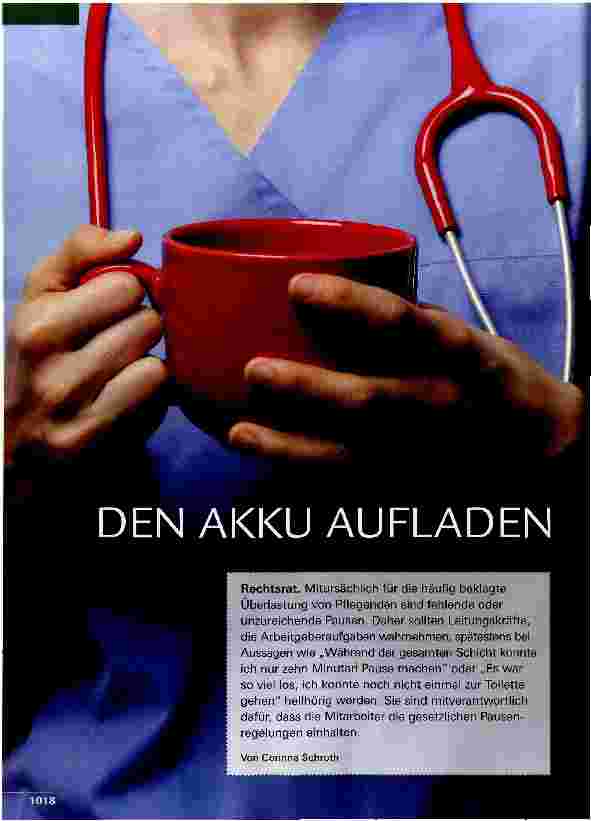 Vorschauseite 1: DEN AKKU AUFLADEN