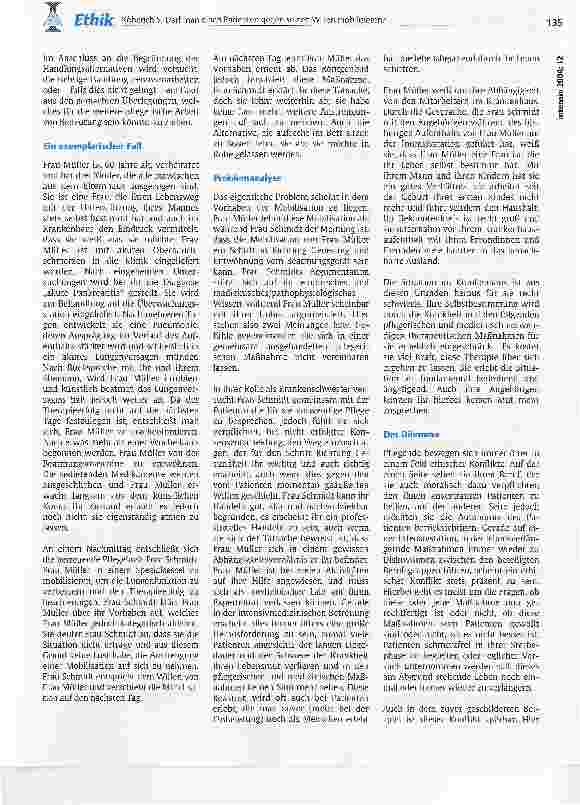 Vorschauseite 2: Darf man einen Patienten gegen seinen Willen mobilisieren?Ethische Überlegungen im Kontext intensivpflegerischen Handelns*
