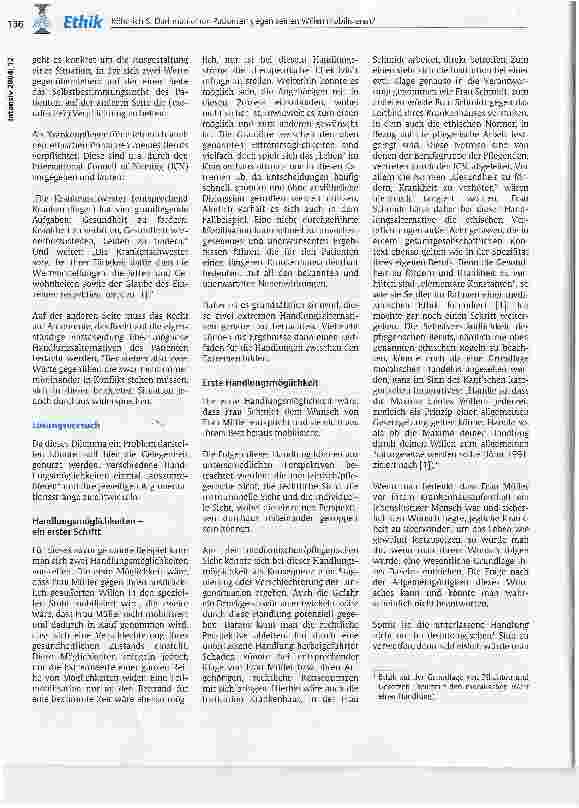 Vorschauseite 3: Darf man einen Patienten gegen seinen Willen mobilisieren?Ethische Überlegungen im Kontext intensivpflegerischen Handelns*