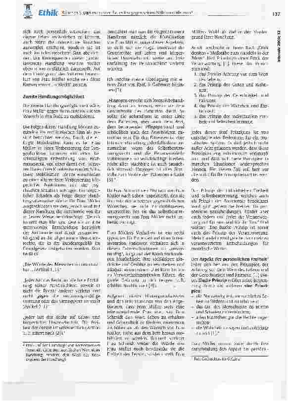 Vorschauseite 4: Darf man einen Patienten gegen seinen Willen mobilisieren?Ethische Überlegungen im Kontext intensivpflegerischen Handelns*