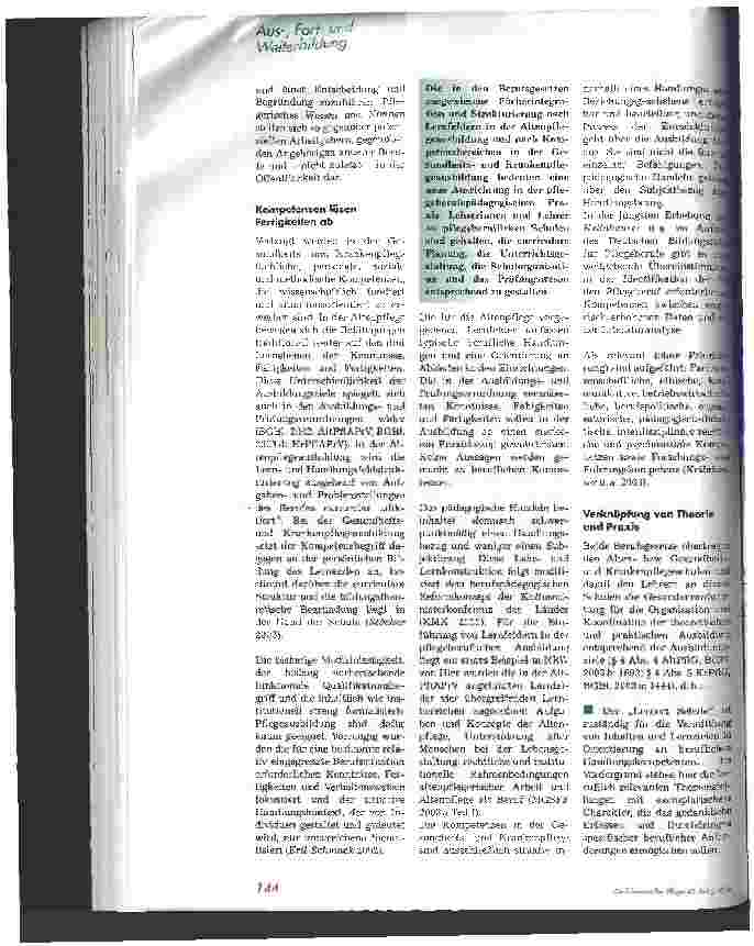 Vorschauseite 3: Auswirkungen der Reformen der Berufegesetze in der Pflege auf die Pflegelehrer