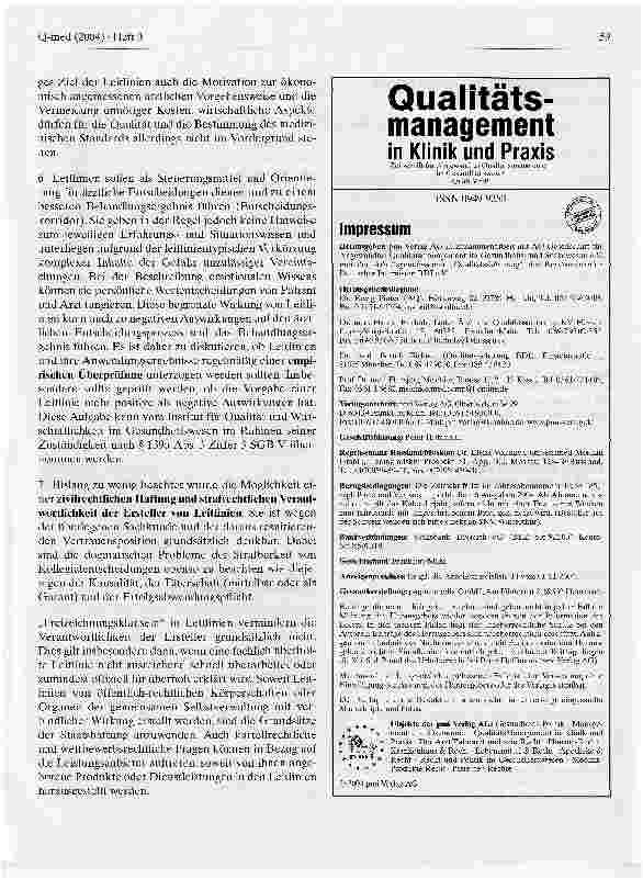 Vorschauseite 3: Medizinischer Standard und Leitlinien Ökonomisierung der Medizin