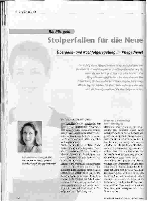 Vorschauseite 1: Stolperfallen für die Neue Teil IV