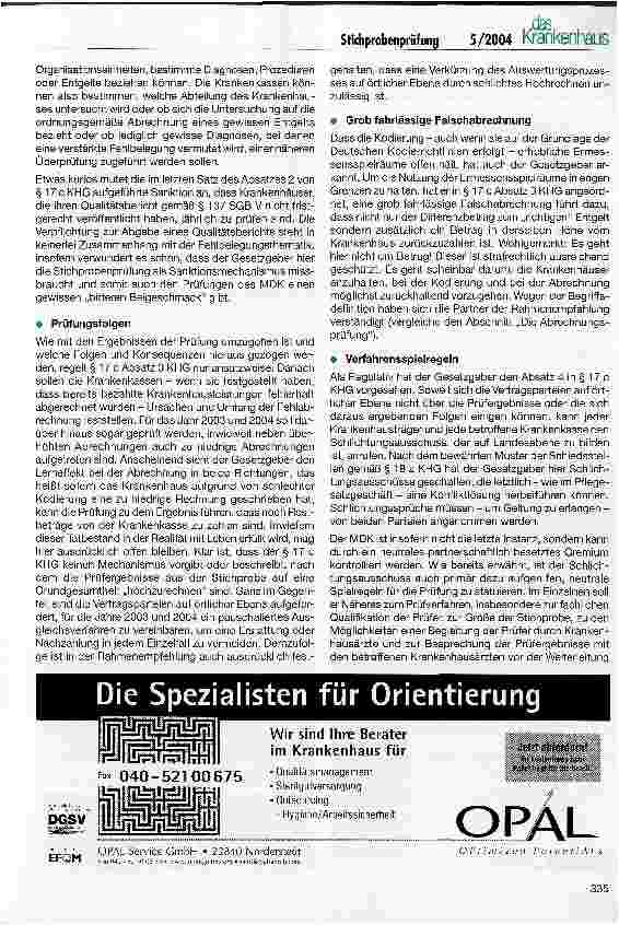 Vorschauseite 3: Stichprobenprüfungen im Krankenhaus