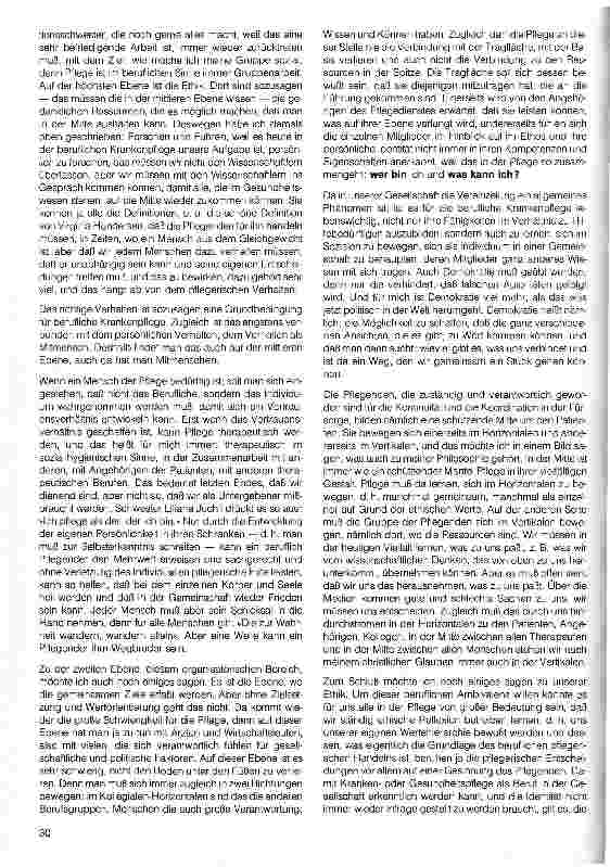 Vorschauseite 5: Philosophie der Pflege heute und morgen Vortrag, Jahrestagung 15.4.94 (gekürzt)