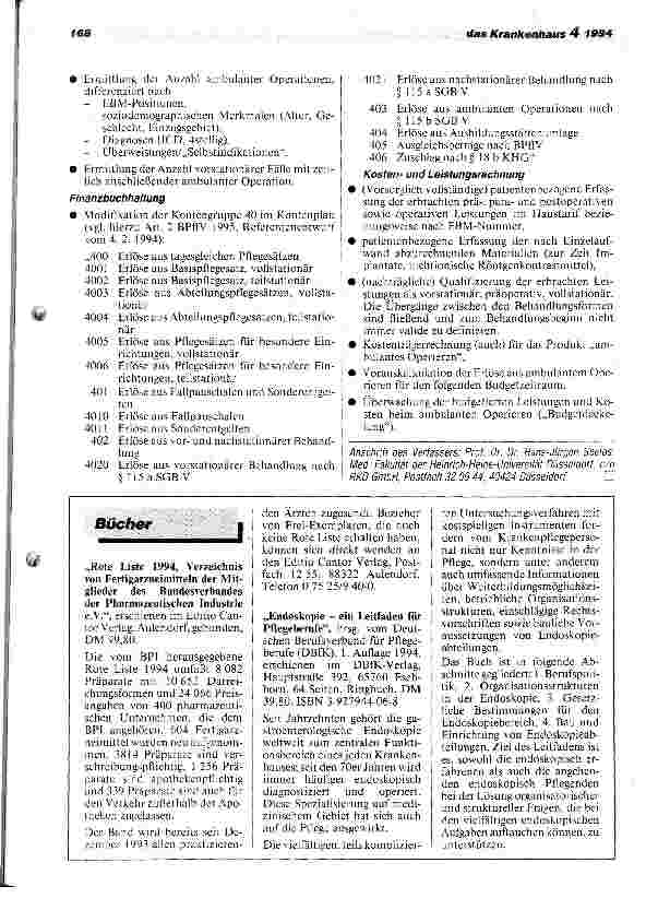 Vorschauseite 4: Das ambulante Operieren aus der Sicht der Krankenhausinformatik