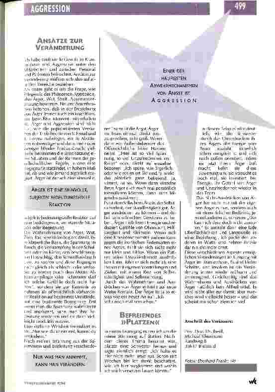 Vorschauseite 5: Aggression im Krankenhaus Eine helfende Institution und ihre Widersprüche