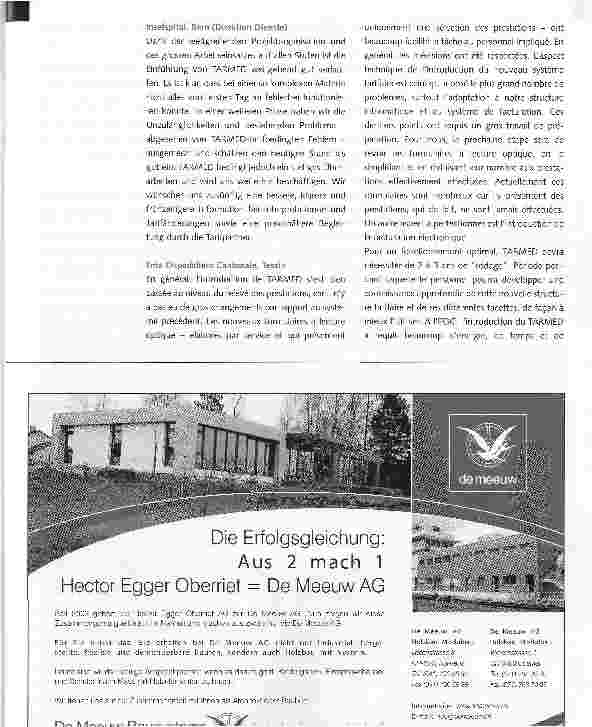 Vorschauseite 2: TARMED in den Spitälern: Kurzberichte