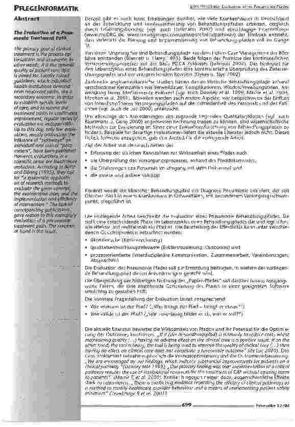 Vorschauseite 2: Evaluation eines Pneumonie Pfades