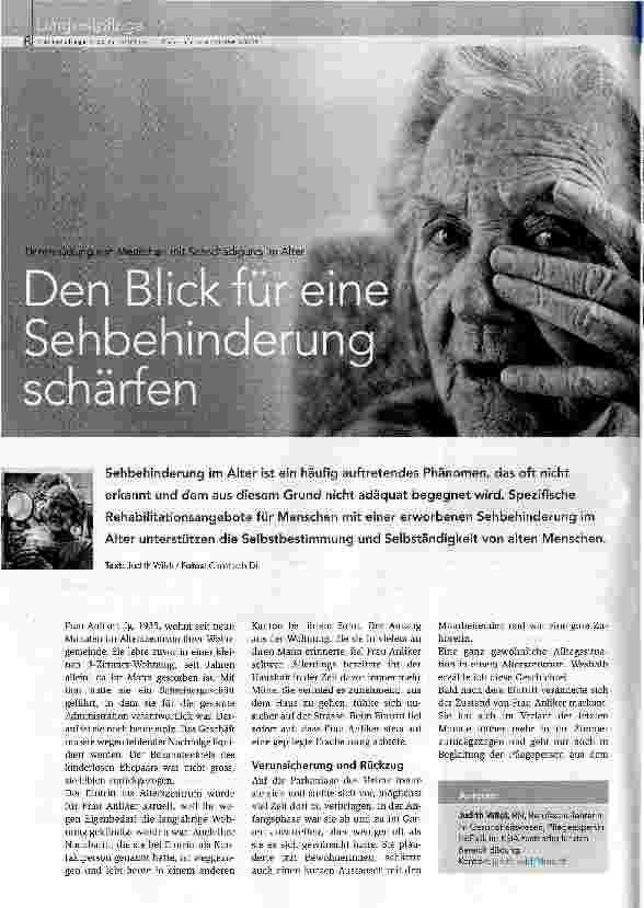 Vorschauseite 1: Sehbehinderung schärfen