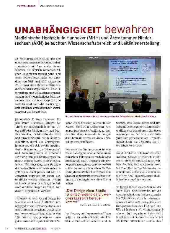Vorschauseite 1: UNABHÄNGIGKEIT bewahren