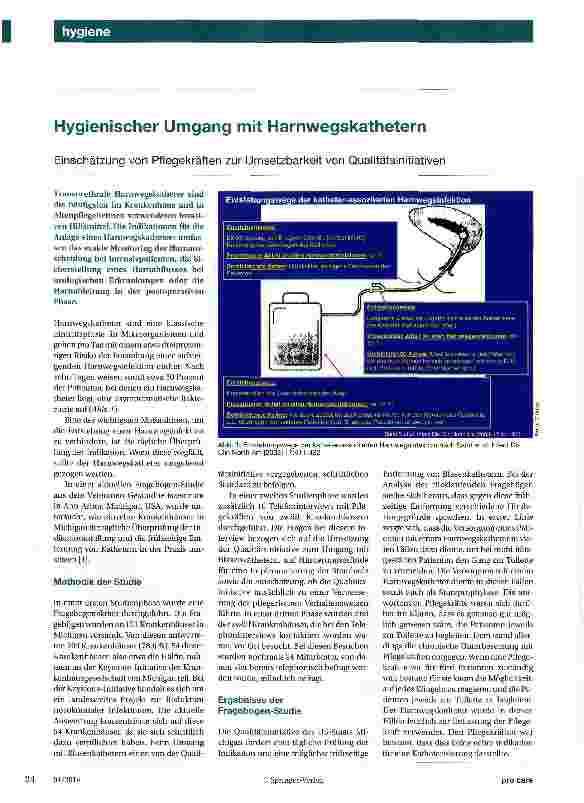 Vorschauseite 1: Hygienischer Umgang mit Harnwegskathetern
