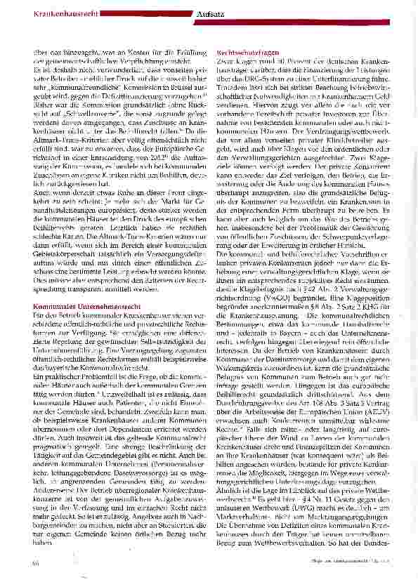 Vorschauseite 3: Kommunalrechtliche Rahmenbedingungen für Krankenhäuser