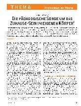 Vorschauseite 2: Die pädagogische Sorge um das Zuhause-sein im eigenen Körper.