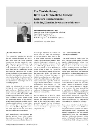 Vorschauseite 1: Zur Titelabbildung: Bitte nur für friedliche Zwecke!