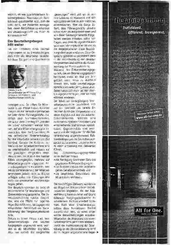 Vorschauseite 2: Maßund taktvollWie etabliert man eine erfolgsund leistungsorientierte Vergütung im Krankenhaus?