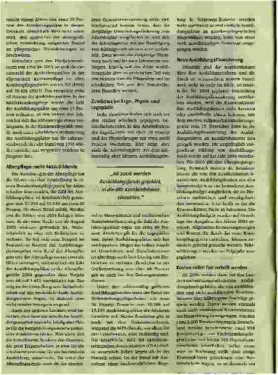 Vorschauseite 2: Wer bildet wo wen aus? Aktuelle Ausbildungstrends in den Gesundheitsberufen