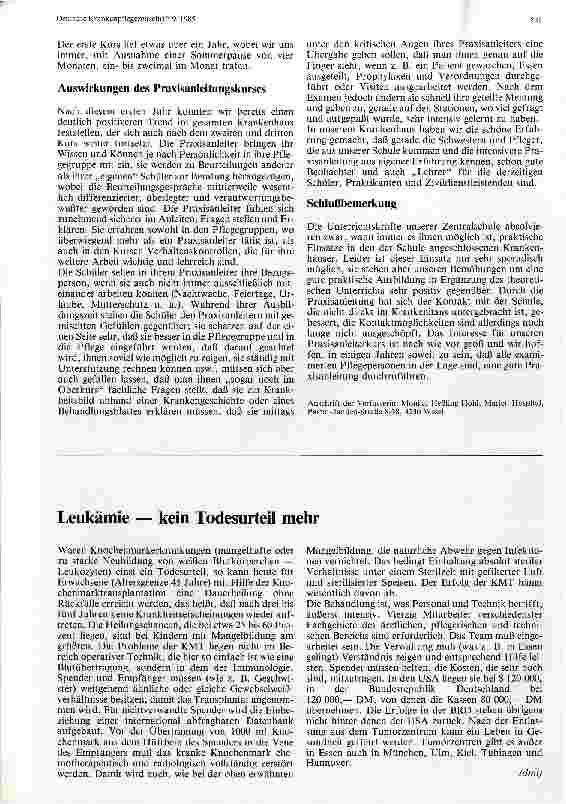 Vorschauseite 2: Mentorentätigkeit am Marien-Hospital Wesel