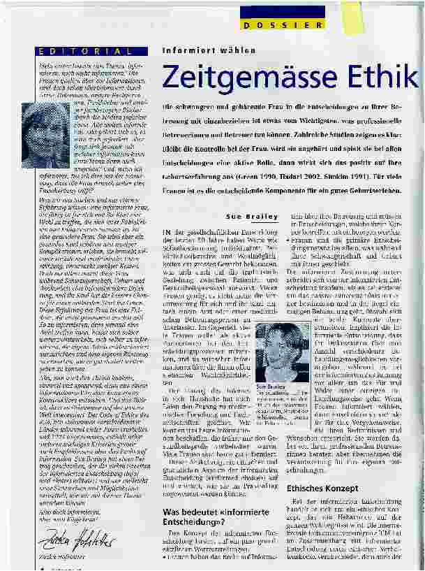 Vorschauseite 1: Zeitgemässe Ethik